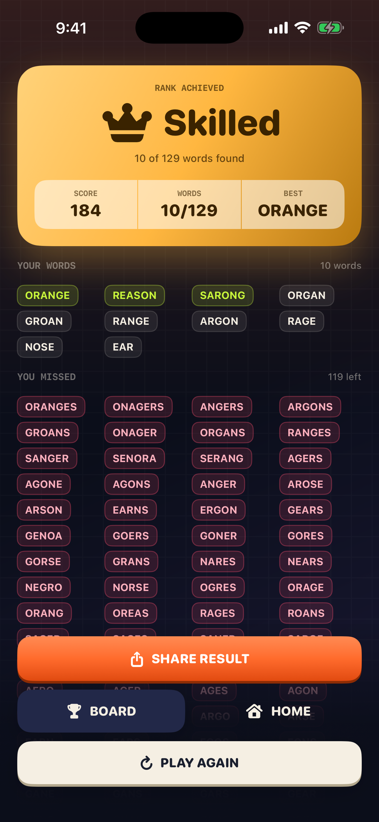 Anagram Royale screenshot