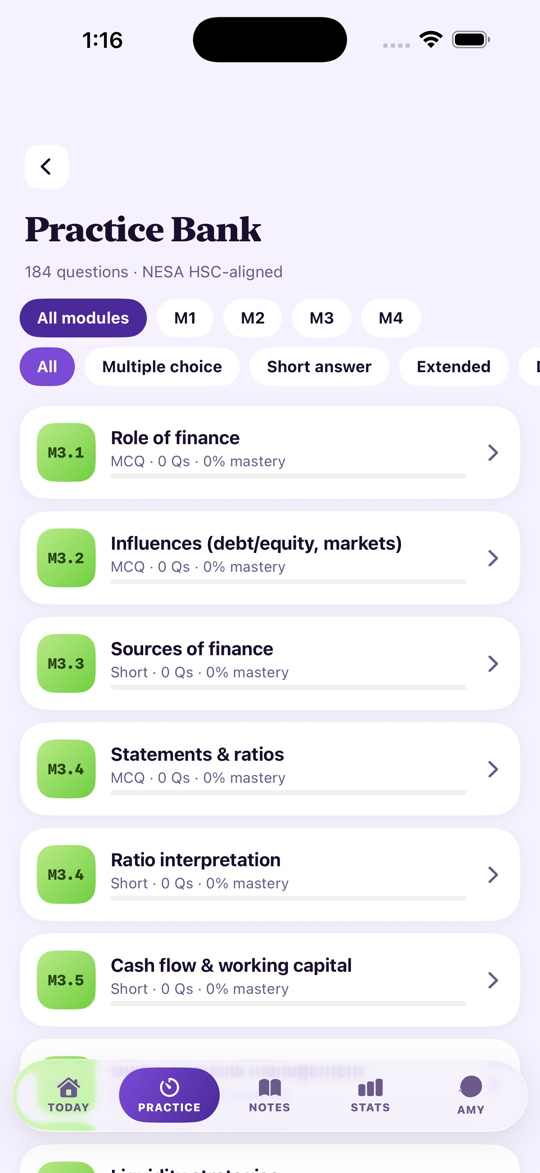 HSC Study Business Studies — Practice Bank