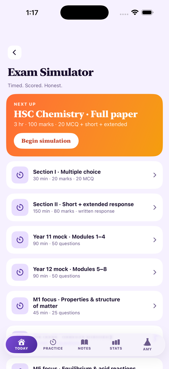 HSC Study Chemistry — Mock Exam