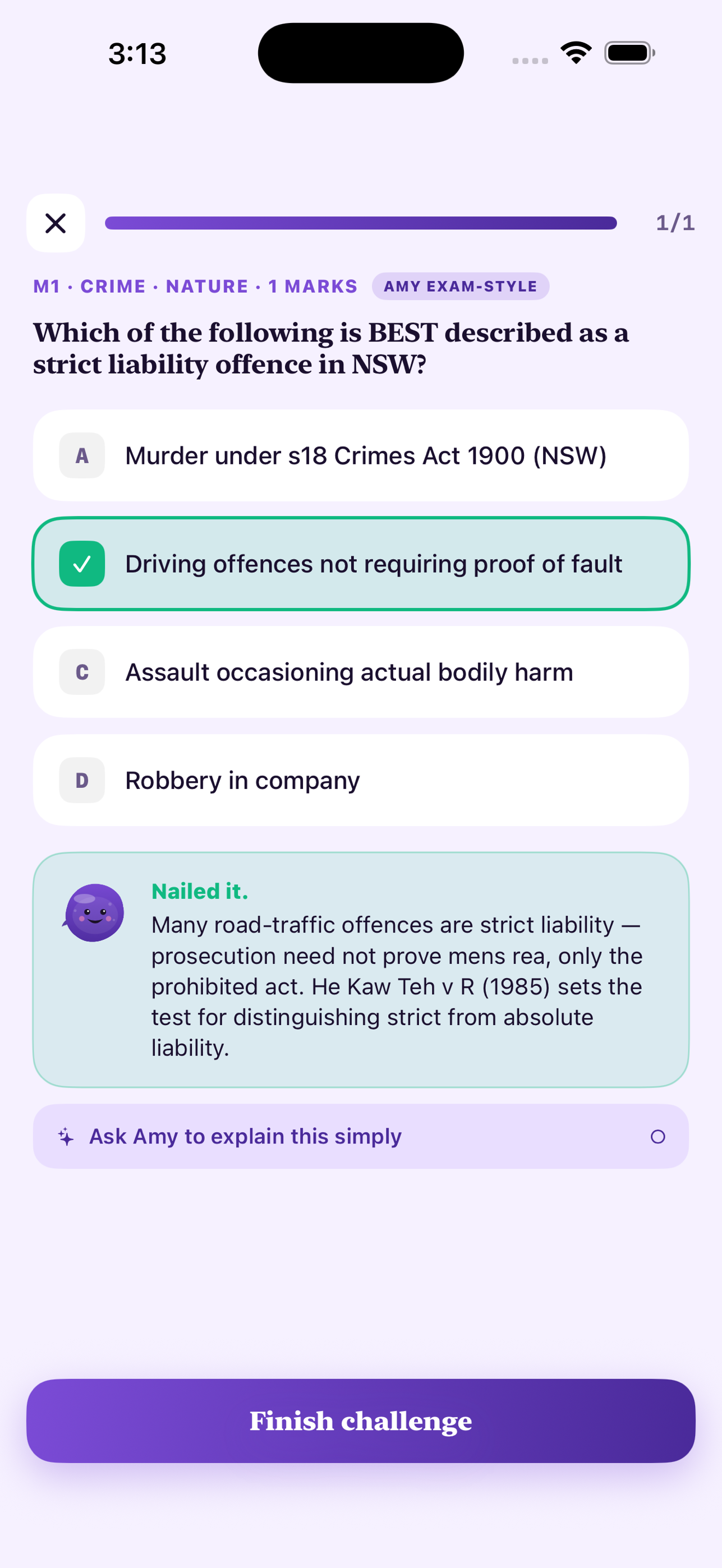 HSC Study Legal Studies — Quiz Answered