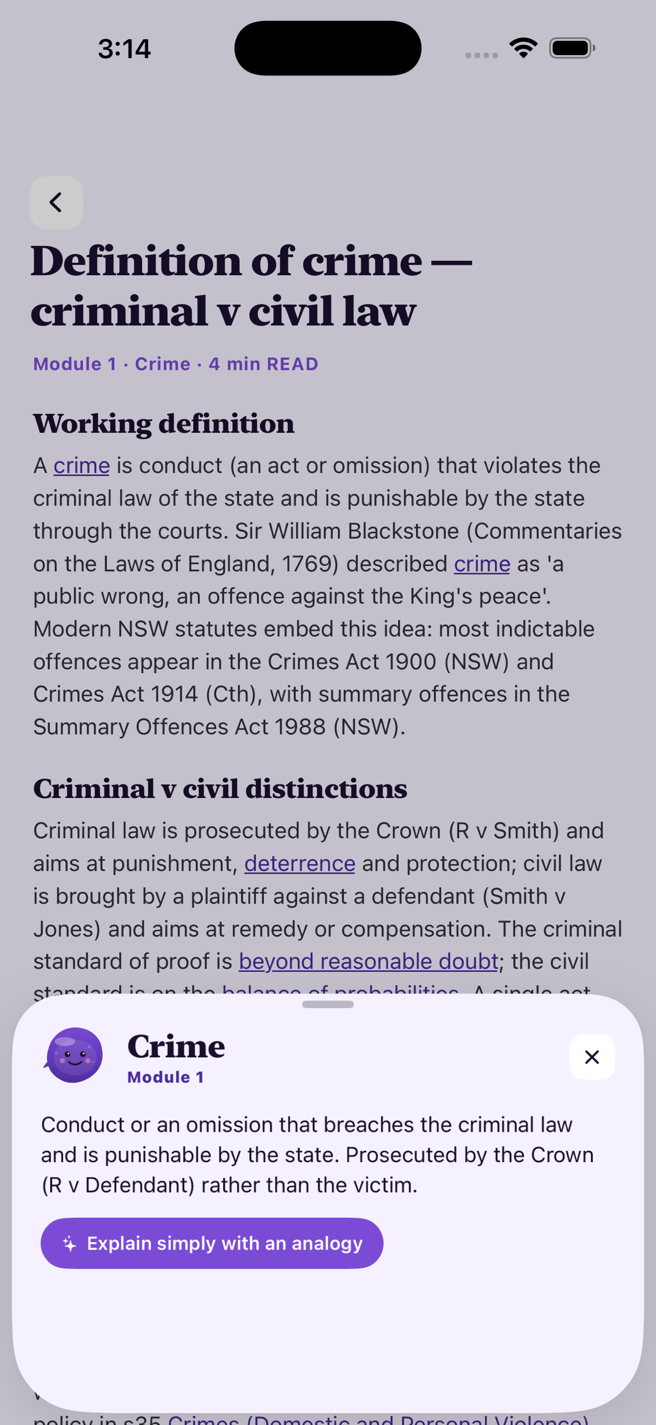 HSC Study Legal Studies — Glossary Simple