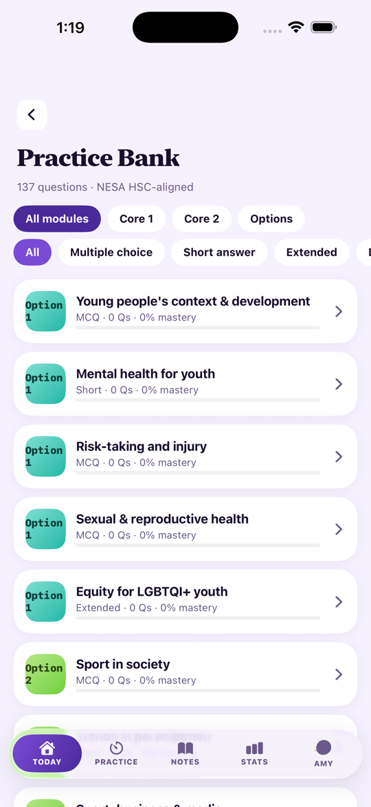HSC Study PDHPE — Syllabus