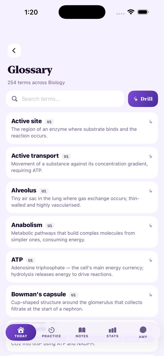 QCAA Study Biology — Glossary
