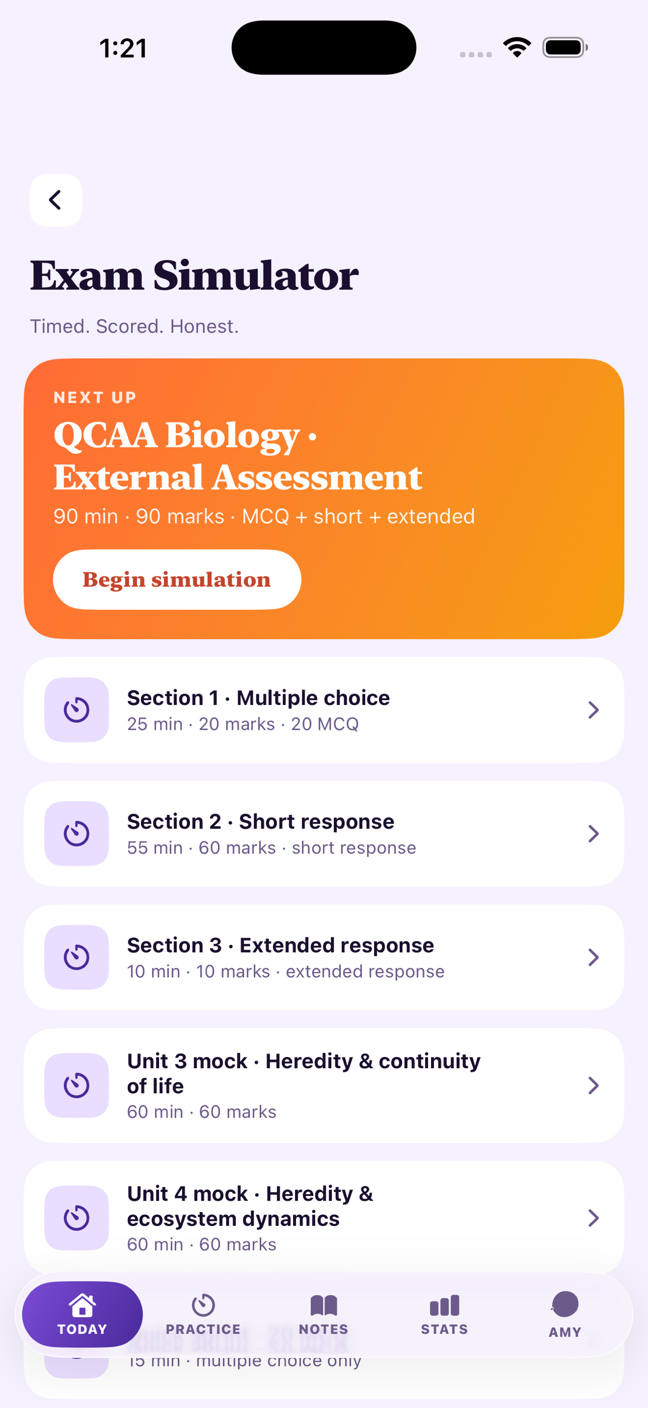 QCAA Study Biology — Mock Exam