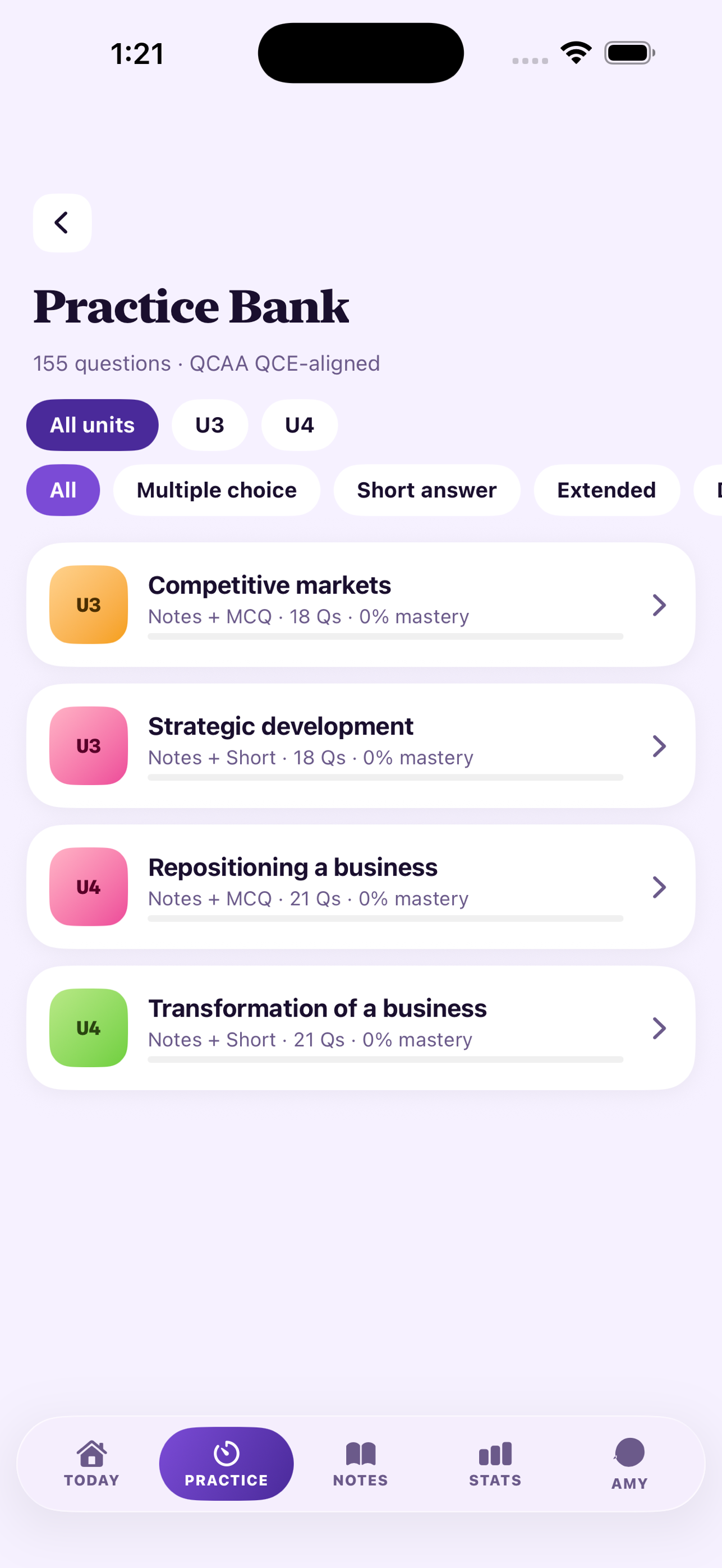 QCAA Study Business — Practice Bank