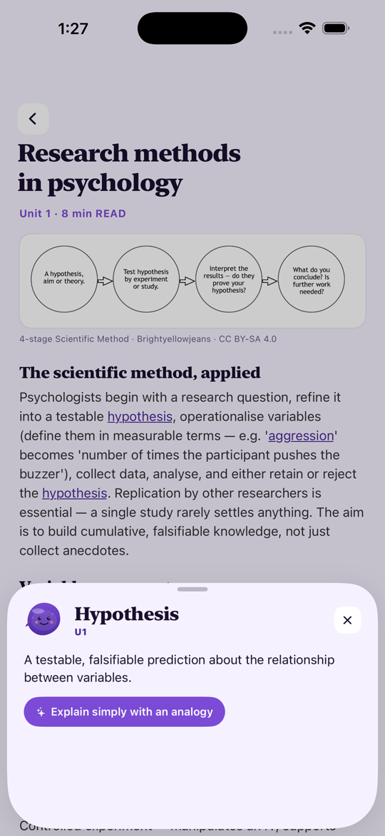 QCAA Study Psychology — Note Open