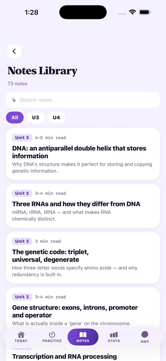 VCE Study Biology — Notes