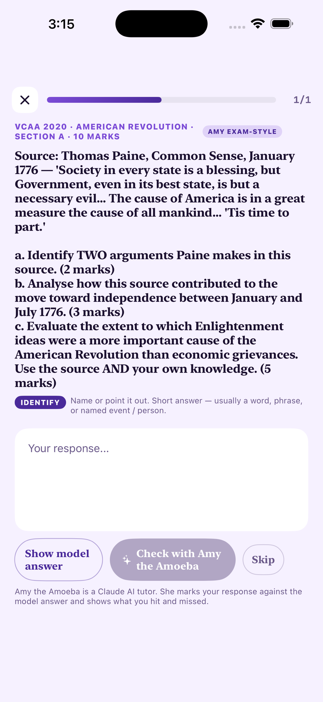 VCE Study History Revolutions — Quiz Answered