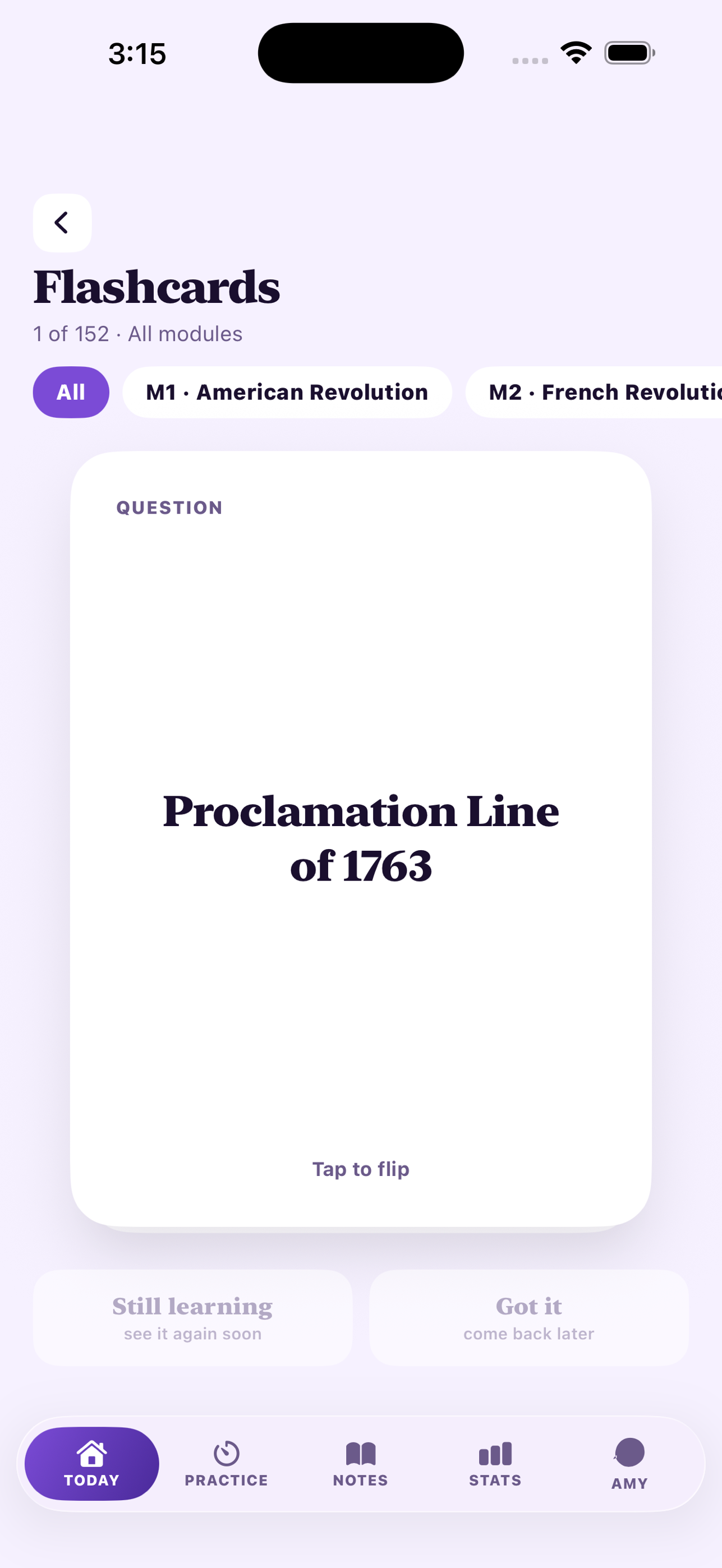 VCE Study History Revolutions — Flashcard Front